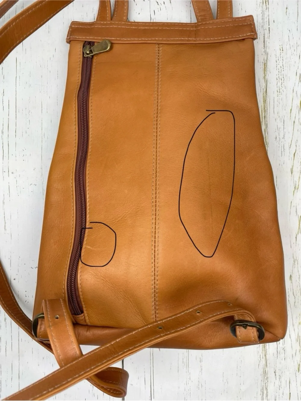 Le Donne Leather Backpack Purse - Picture 13 of 16